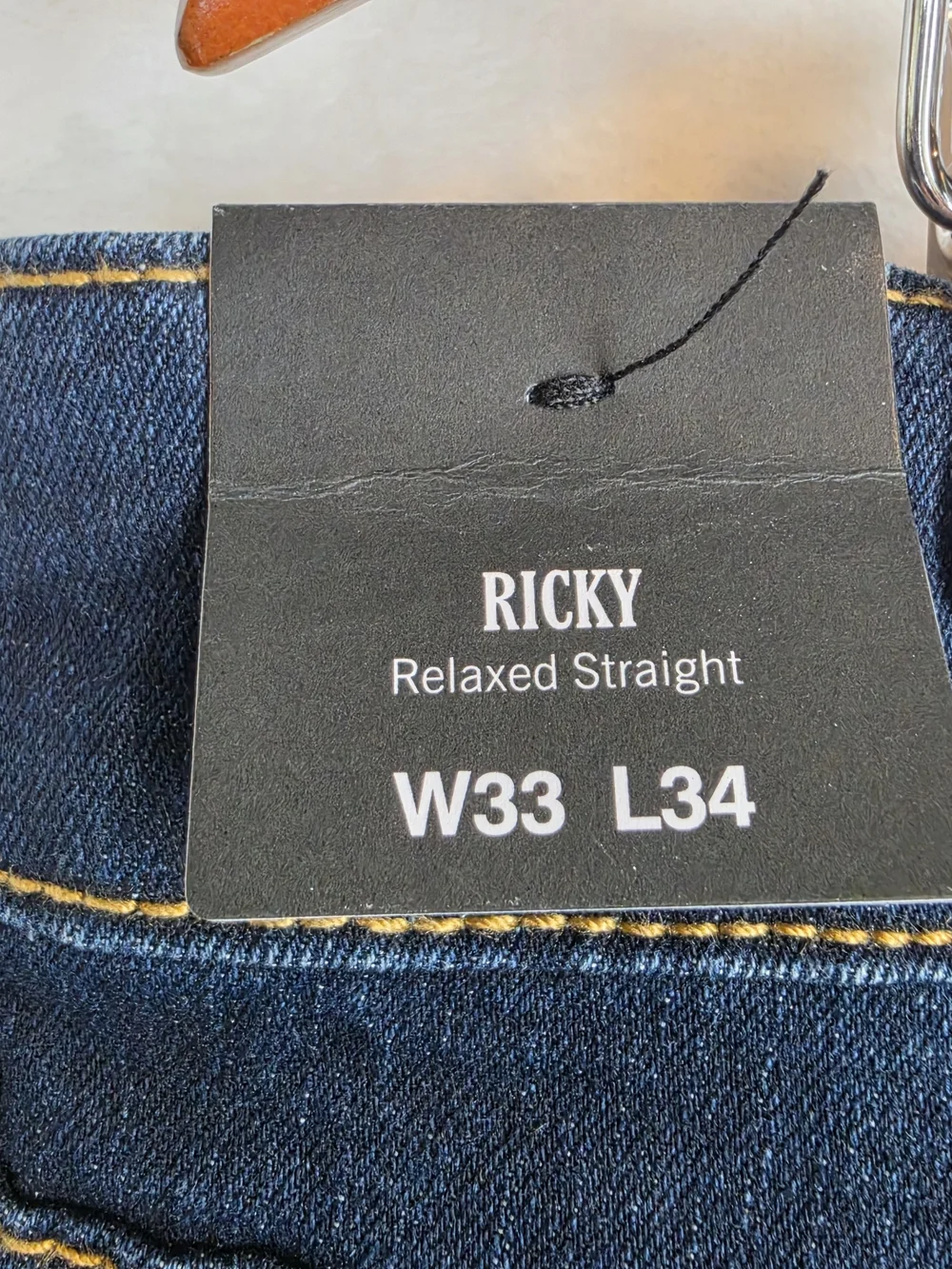 True Religion Ricky Relaxed Straight Jeans Men's 33x34 Dark Indigo Wash NWT